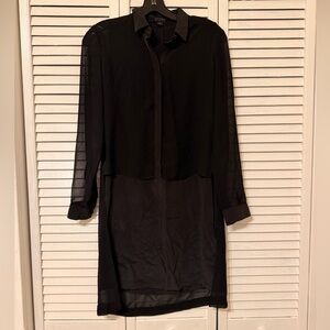 All Saints Black Sheer Dress